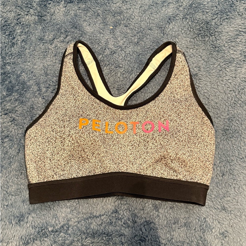 Adidas x Peloton Black and White Sports Bra